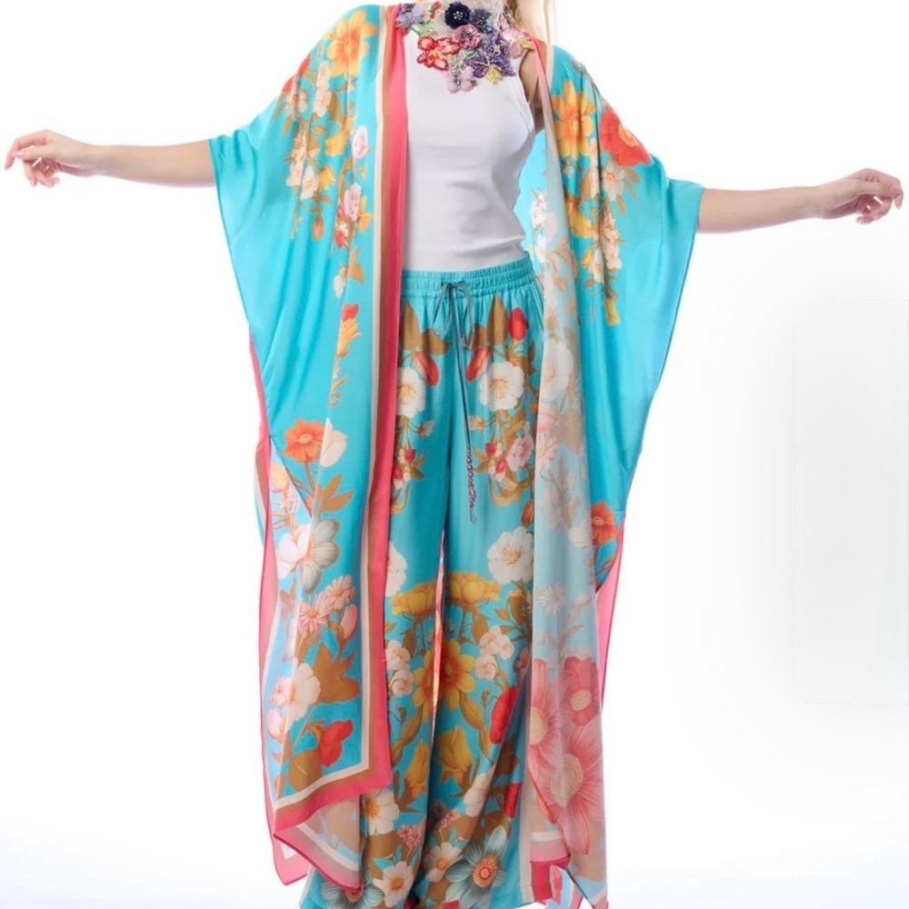 Aratta Floral Garden Maxi Kimono